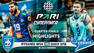 Dynamo MSK vs Zenit SPB  HIGHLIGHTS  Quarter Finals  Round 3  Pari SuperLeague 2024 [upl. by Gardiner]