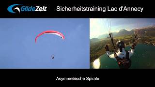 Asymmetrische Spirale Manövervideo GlideZeit Sicherheitstraining Lac dAnnecy [upl. by Ioves333]