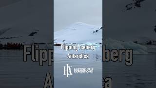 Flipping Iceberg  Antarctica  Hurtigruten Expeditions Cruise [upl. by Barron]