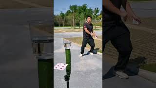 Cans Are Very Fragile In Front Of CardsFunny Challenge Flying Card Throwing [upl. by Bennir859]