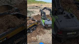 Excavator Lego  Excavator working with dump truck [upl. by Akirehs]