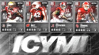 SIX NEW 86 CARDS DROPPING IN ICYMI TJ WATT DERWIN JAMES amp MORE COLLEGE FOOTBALL 25 ULTIMATE TEAM [upl. by Tolkan3]