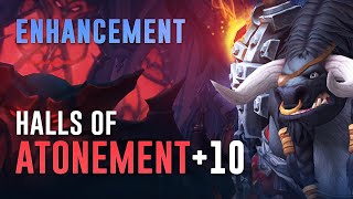 Halls of Atonement 10 2  Enhancement Shaman  Shadowlands Beta [upl. by Etnovad250]