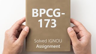 BPCG 173 solved assignment 202425  BPCG 173 solved assignment 2025  BPCG 173 202425 [upl. by Sirovat]