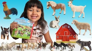 Schleich Blind Bags Farm Life  Learn Farm Animal Names and Sounds [upl. by Iran]