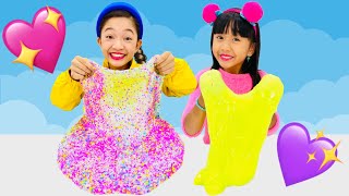 Rachel and Kaycee Play Giant Slime Count with SLIME  RACHEL WONDERLAND [upl. by Ynetsed]