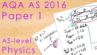 AQA AS 2016 Paper 1  ASlevel Physics Past Paper [upl. by Euqinna422]