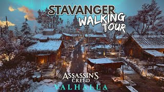 STAVANGER Walking Tour Night amp Day AC VALHALLA Norway Snowy Stave Church Log Cabins Northern Lights [upl. by Calandria]