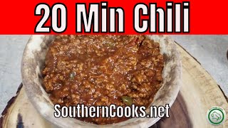 Homemade Chili Recipe  20 Minute Chili  No Beans [upl. by Pears]