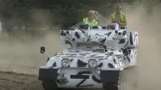 Norwegian CVRT Scimitar in Action  Inc Slow Motion Sequence [upl. by Areic]