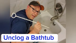 How to Unclog a Bathtub Drain [upl. by Neumark439]