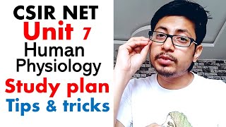 CSIR NET life science unit 7  CSIR NET study plan for syllabus unit 7  CSIR NET human physiology [upl. by Elrod]