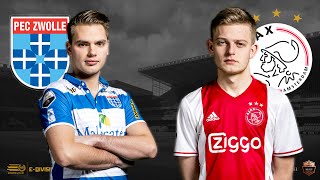 Stefan Vellinga – Dani Hagebeuk  PEC Zwolle  Ajax  Speelronde 18  EDivisie [upl. by Marge]