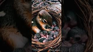 Wildlife Wonders Squirrel Babies Get Royal Treatment from Momsquirrel mom babies [upl. by Narak]