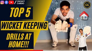 Top 5 Wicket keeping Drills at home  Stumping and Catching drills  Wicket Keeping Tips [upl. by Hama]