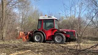 Curatare teren in București prin tocarea vegetatiei cu tocator forestier si tractor 0744964457 [upl. by Ainattirb]