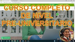 07 CURSOS GRATIS DE PREPARACIÓN PREUNIVERSITARIA [upl. by Nepets]