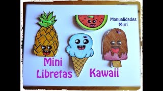 DIY Mini Libretas Kawaii  Manualidades Fáciles para el Verano [upl. by Yrkcaz390]