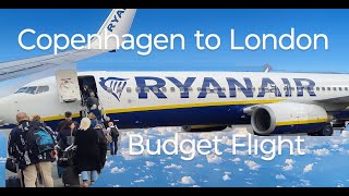 Copenhagen to London Stansted Scenic Flight on a budget with Ryanair [upl. by Wilmar]