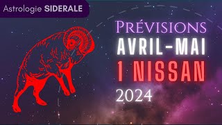 Prévisions AVRILMAI 2024 PREMIER NISSAN Astrologie SIDERALE [upl. by Nnaillij459]