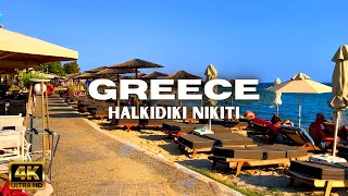 4K Beach Walk in Greece  NIKITI  Sithonia  Halkidiki  Travel Greece 2023 [upl. by Daeriam]