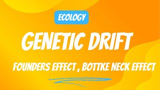 GENETIC DRIFT  FOUNDERS EFFECT  BOTTLE NECK EFFECT  ECOLOGY [upl. by Ayahs666]