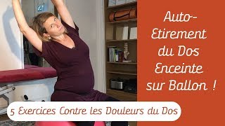 3 Etirements contre les Douleurs de Dos Pendant la Grossesse  Exercices à faire Enceinte [upl. by Gard932]