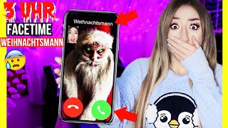 SCHREIBE amp FACETIME niemals mit echten SANTA CLAUSE WEIHNACHTSMANN um 3 UHR NACHTS allein zu HAUS [upl. by Orabel931]