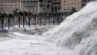 Olas gigantes 2014 Temporal registrado olas de 10 metros San Sebastian Donosti [upl. by Ynna946]