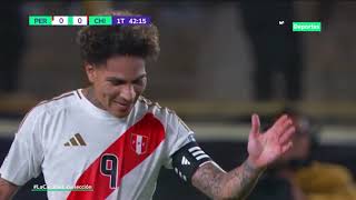 PERÚ vs CHILE ¡PAOLO NO GUERRERO TUVO LA MÁS CLARA DEL PRIMER TIEMPO  CLASIFICATORIAS 2026 🇵🇪⚽🇨🇱 [upl. by Cummings218]