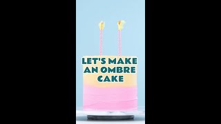 Simple Ombre Cake Tutorial 🎂 [upl. by Arised]