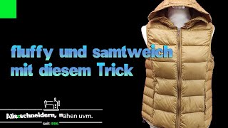 Mit diesem Trick wird alles fluffy und samtweich Daunenjacken und Westen mit Daune DIY [upl. by Baten156]