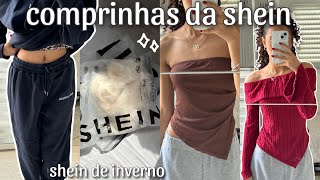 abrindo MUITAS comprinhas DA SHEIN  roupas de INVERNO💗 cropped moletom blusas [upl. by Dwaine]