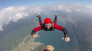 6 premiers sauts du brevet B2 vol relatif savoie parachutisme [upl. by Wolfram]