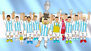 MESSI WINS COPA AMERICA 2024🏆 Argentina vs Colombia Ankle Final Goals Highlights [upl. by Atnwahsal]