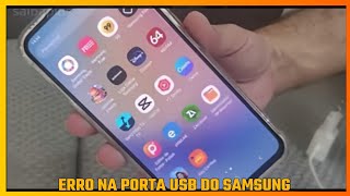 celular Samsung tem erro de umidade na porta do carregador USB e não deixa mexer no celular [upl. by Ainitsirc]