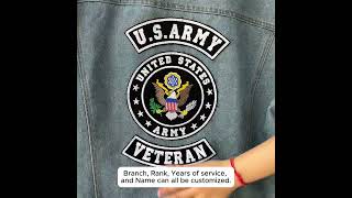 Denim Jacket For Those Who Served shorts usarmy military veteran veterans jacket denim [upl. by Hiltan639]