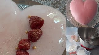 RECETTE FACILE 😋 BAVAROIS À LA FRAMBOISE🎂🍰 bavaroiscakegénoiserecettefacile [upl. by Ednargel533]