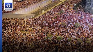 Israel Nationwide Strike Thousands Of Protesters Block Namir Road In Tel Aviv More  IsraelHamas [upl. by Adlemy]