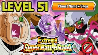 NEW EXTREME SUPER BATTLE ROAD LEVEL 51 PLANET NAMEK SAGA NO ITEMS Dragon Ball Z Dokkan Battle [upl. by Ralyat]