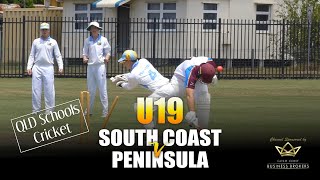 U19 QLD School Boys Cricket  South Coast v Peninsula 2024 [upl. by Noirad]