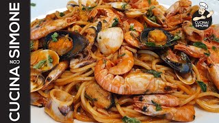 Spaghetti alla Pescatora con frutti di mare congelati Come poter ottenere il massimo [upl. by Johnathon]