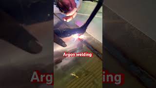 Argon welding machine work youtubesorts short ￼ [upl. by Ayekin564]