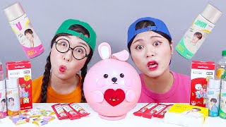 食べる音 BTS BT21 デザートモッパンドナ [upl. by Tertia116]