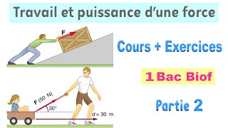 1BAC BIOF  Cours  Travail et puissance dune force  Partie 2 [upl. by Arelc450]