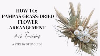 HOW TO DIY PAMPAS GRASSBOHO DRIED FLOWER ARRANGEMENT [upl. by Newlin]