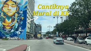 Kota Kinabalu BEAUTIFUL GIANT MURAL🌼Tergamam dengan kecantikan mural terbaru di Jalan Pantai🤩 [upl. by Atig]