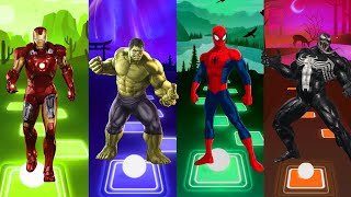 Marvel Venom Cartoon 🆚 Ironman 🆚 Spiderman 🆚 Hulk💥💫 Who Is Stronger 💪⁉️ [upl. by Enelaehs]