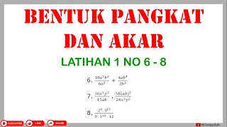 Latihan 1 Materi Pangkat amp Akar No 6  8  Operasi Bentuk Pangkat  Matematika SMA [upl. by Aneerahs]