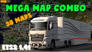 38 Maps Mega Combo ★ ETS2 141 incl Roextended 32 Promods EAA Rusmap ★ Setup Guide [upl. by Llenej]